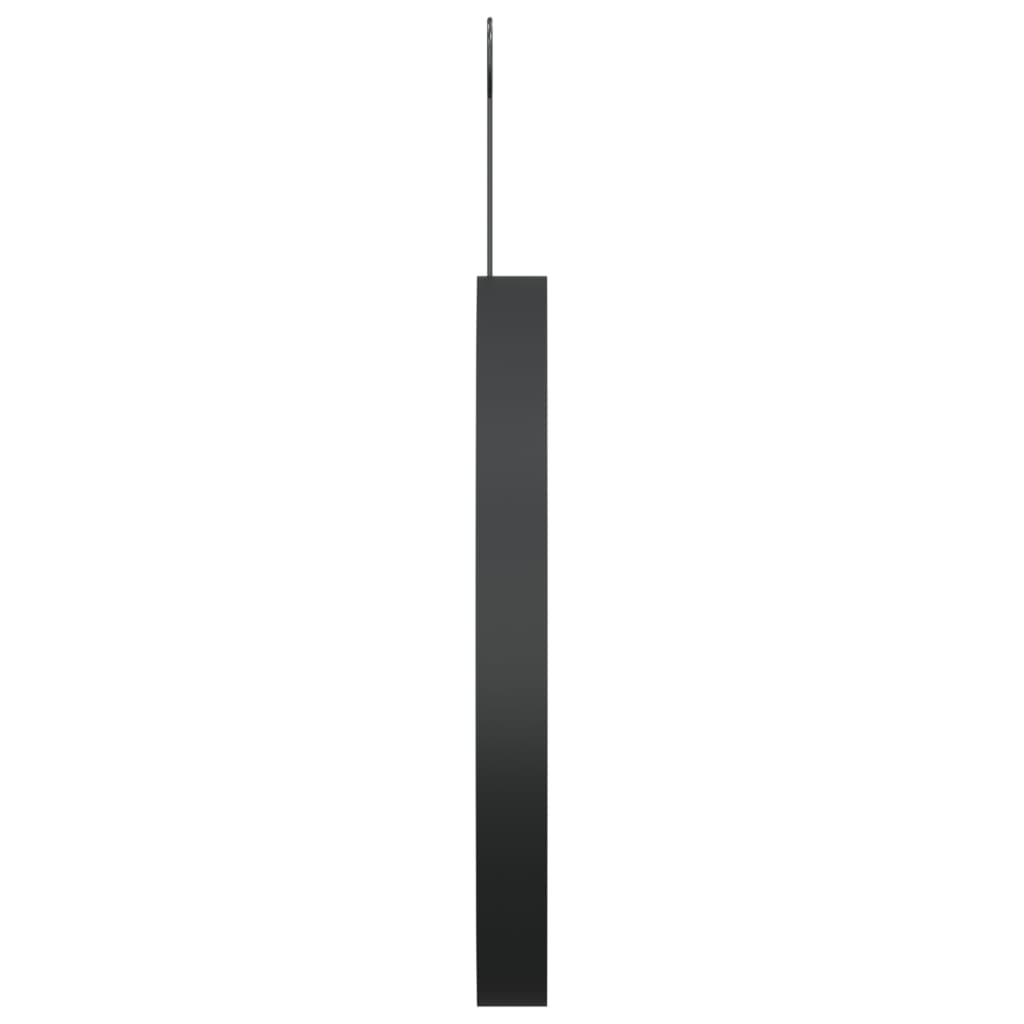 vidaXL Hangspiegel met haak 30 cm zwart