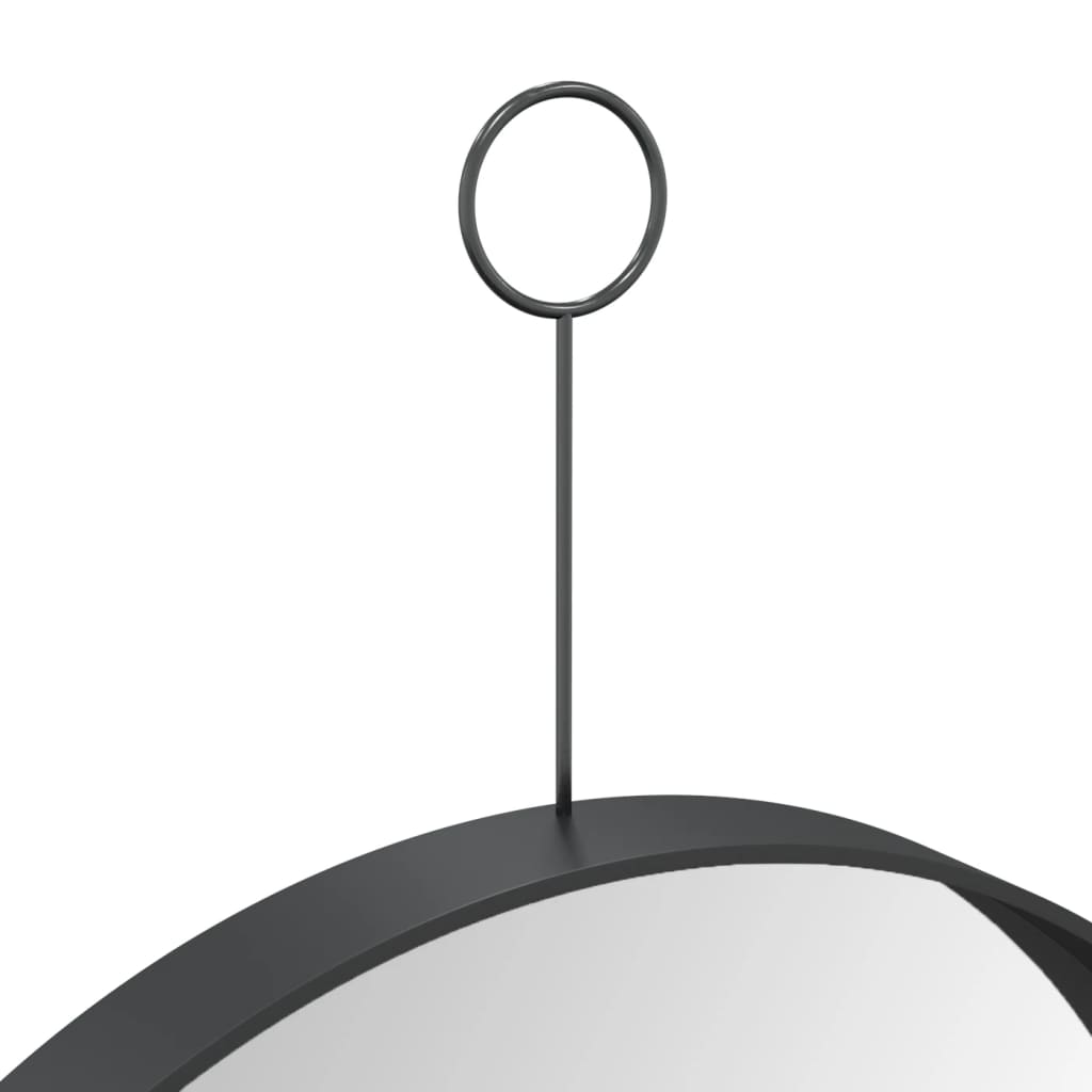 vidaXL Hangspiegel met haak 30 cm zwart