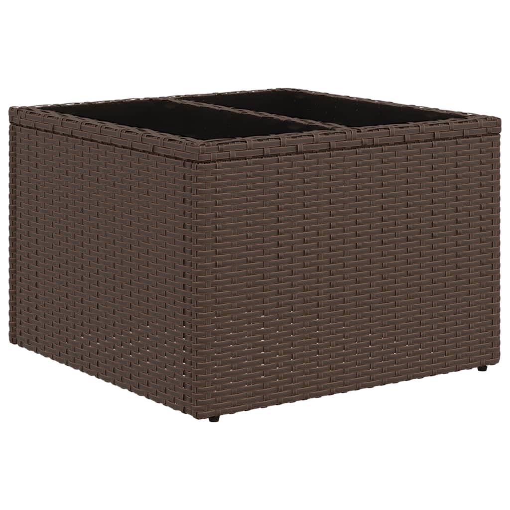 vidaXL 11-delige tuinbankset met kussens, zwart polyrotan