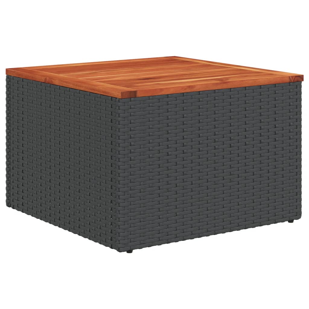 vidaXL 6-delige tuinbankset met kussens van zwart polyrotan