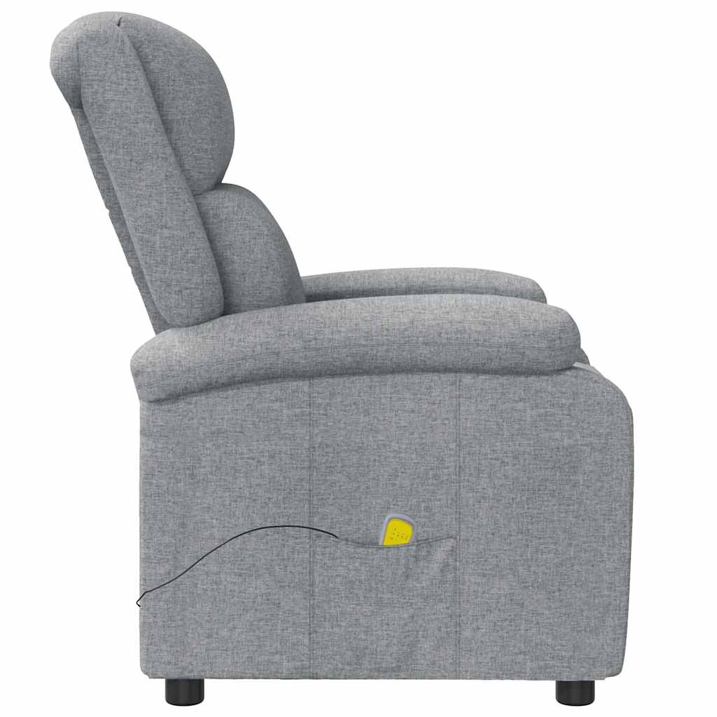 vidaXL Massagestoel stof crèmekleurig