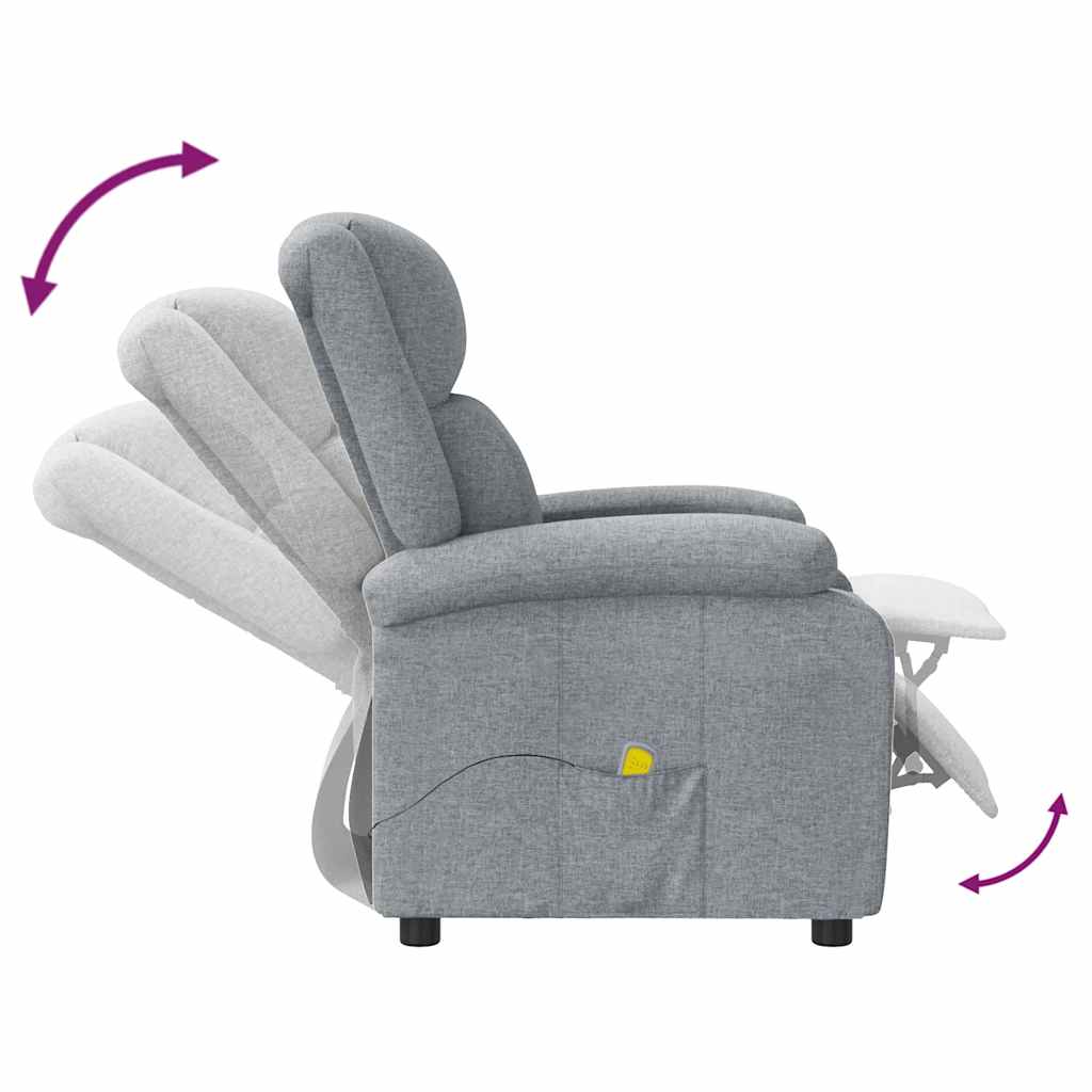 vidaXL Massagestoel stof crèmekleurig