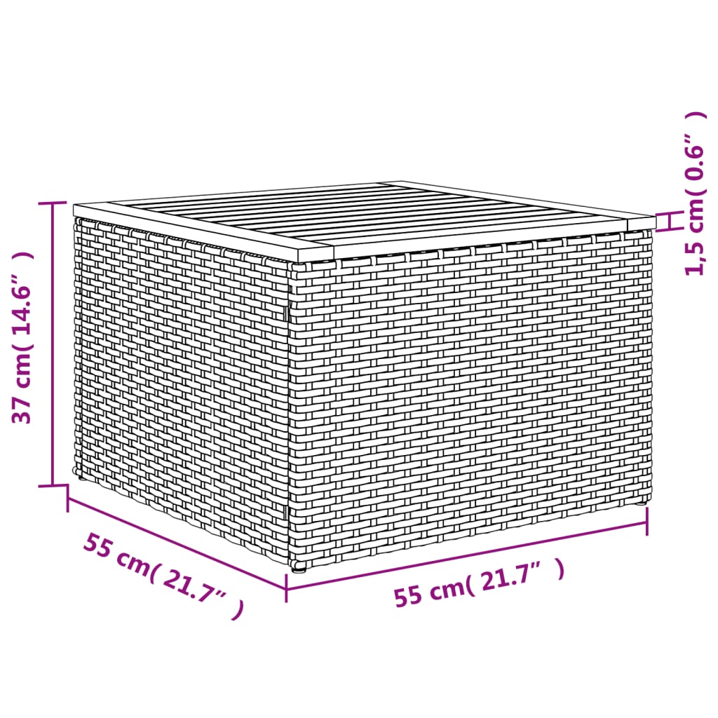 vidaXL 8-delige tuinbankset met kussens, zwart polyrotan
