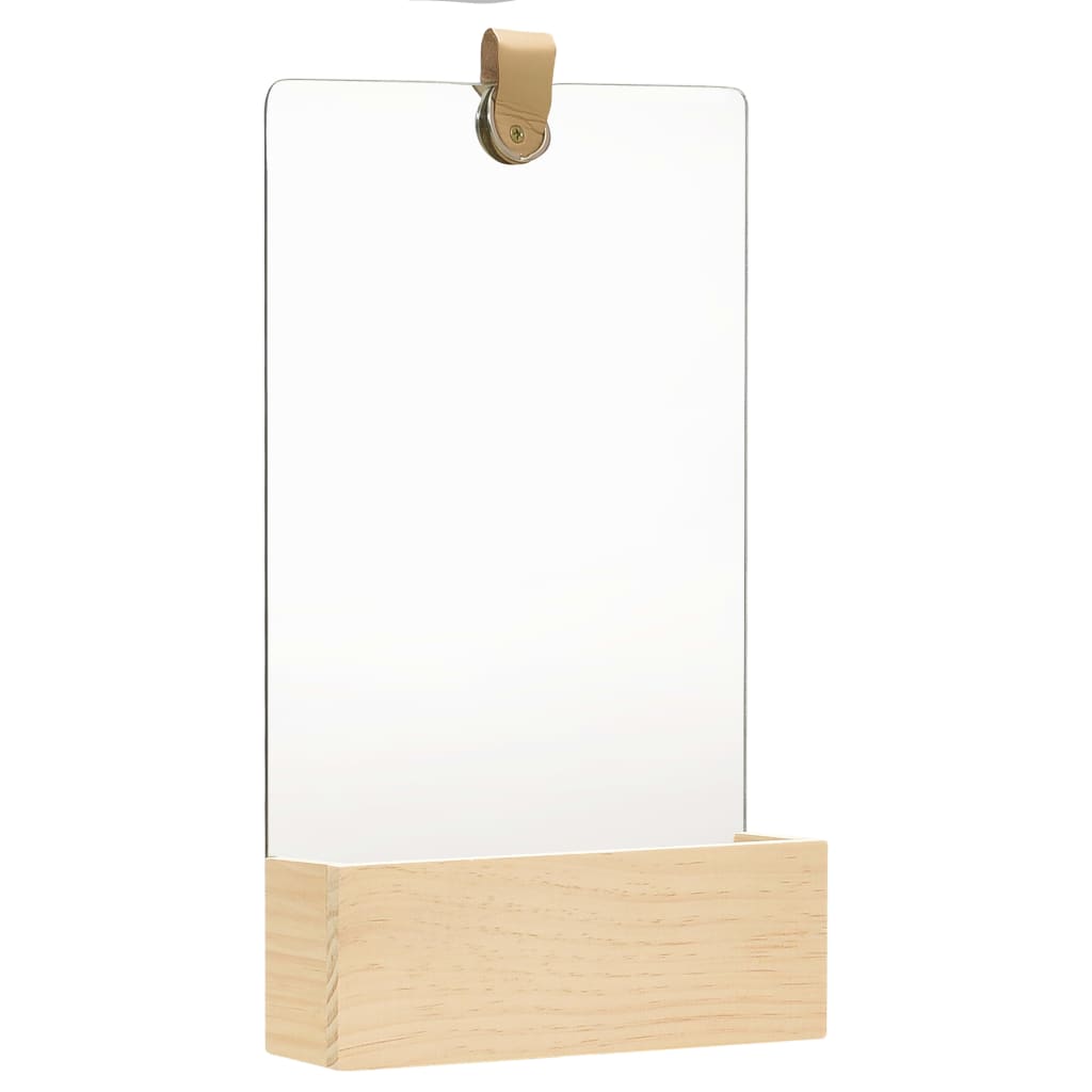 vidaXL Wandspiegel 35 cm massief grenenhout