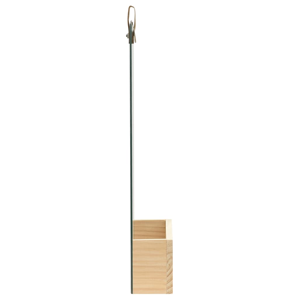 vidaXL Wandspiegel 35 cm massief grenenhout