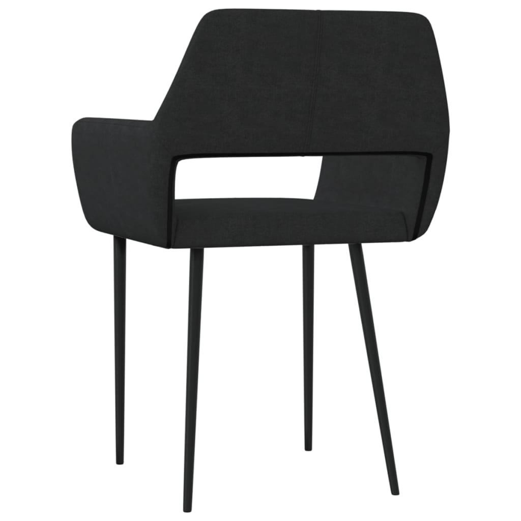 vidaXL Eetkamerstoelen 2 st stof zwart
