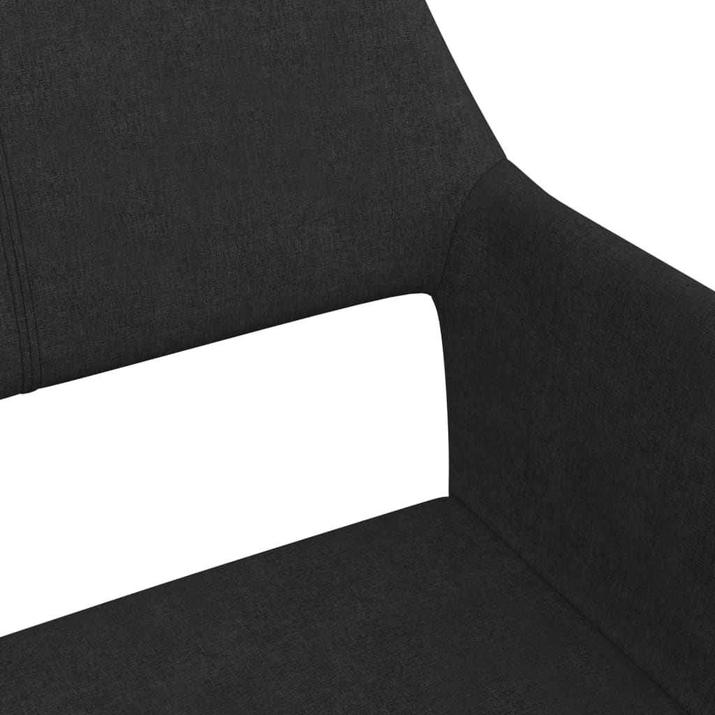 vidaXL Eetkamerstoelen 2 st stof zwart