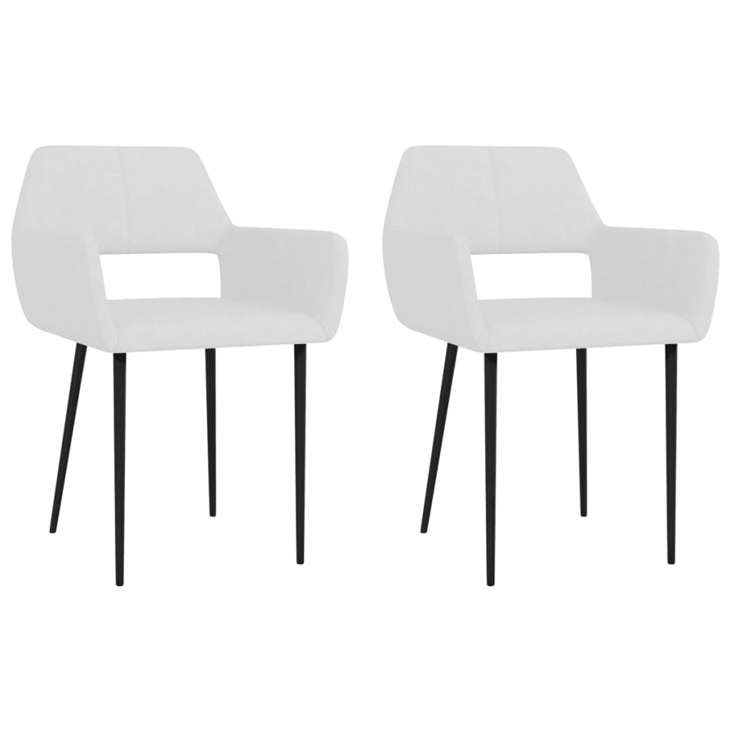 vidaXL Eetkamerstoelen 2 st stof zwart