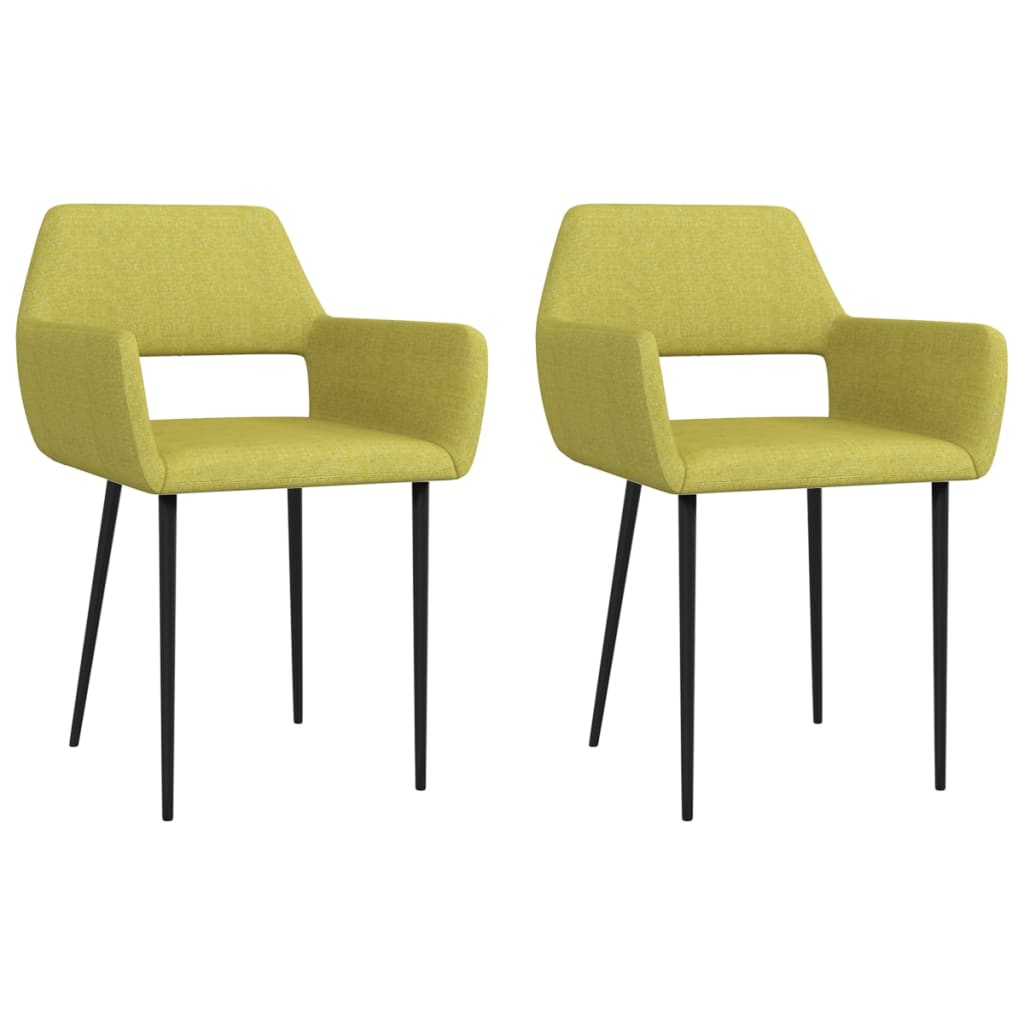 vidaXL Eetkamerstoelen 2 st stof zwart