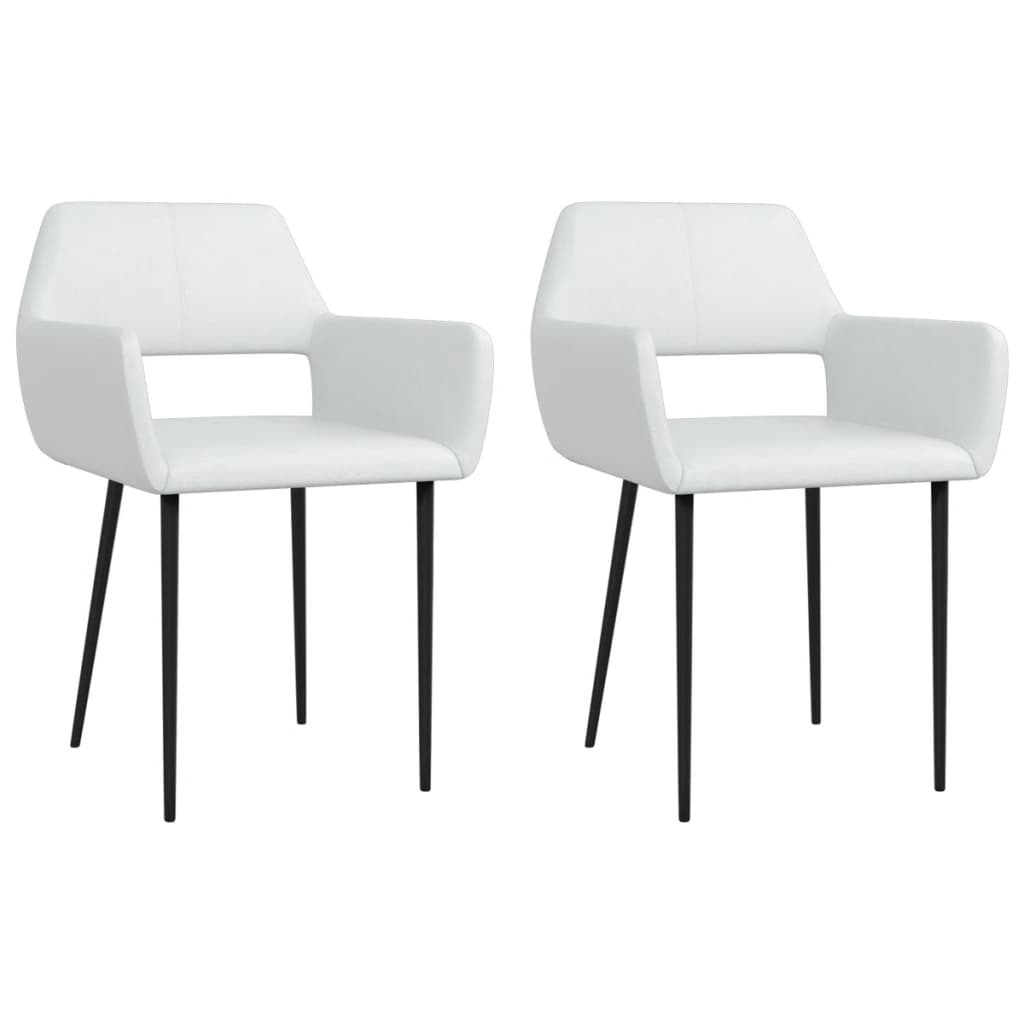 vidaXL Eetkamerstoelen 2 st kunstleer zwart