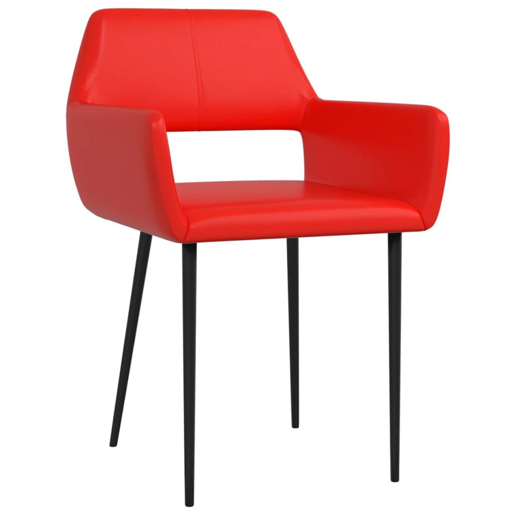 vidaXL Eetkamerstoelen 2 st kunstleer zwart
