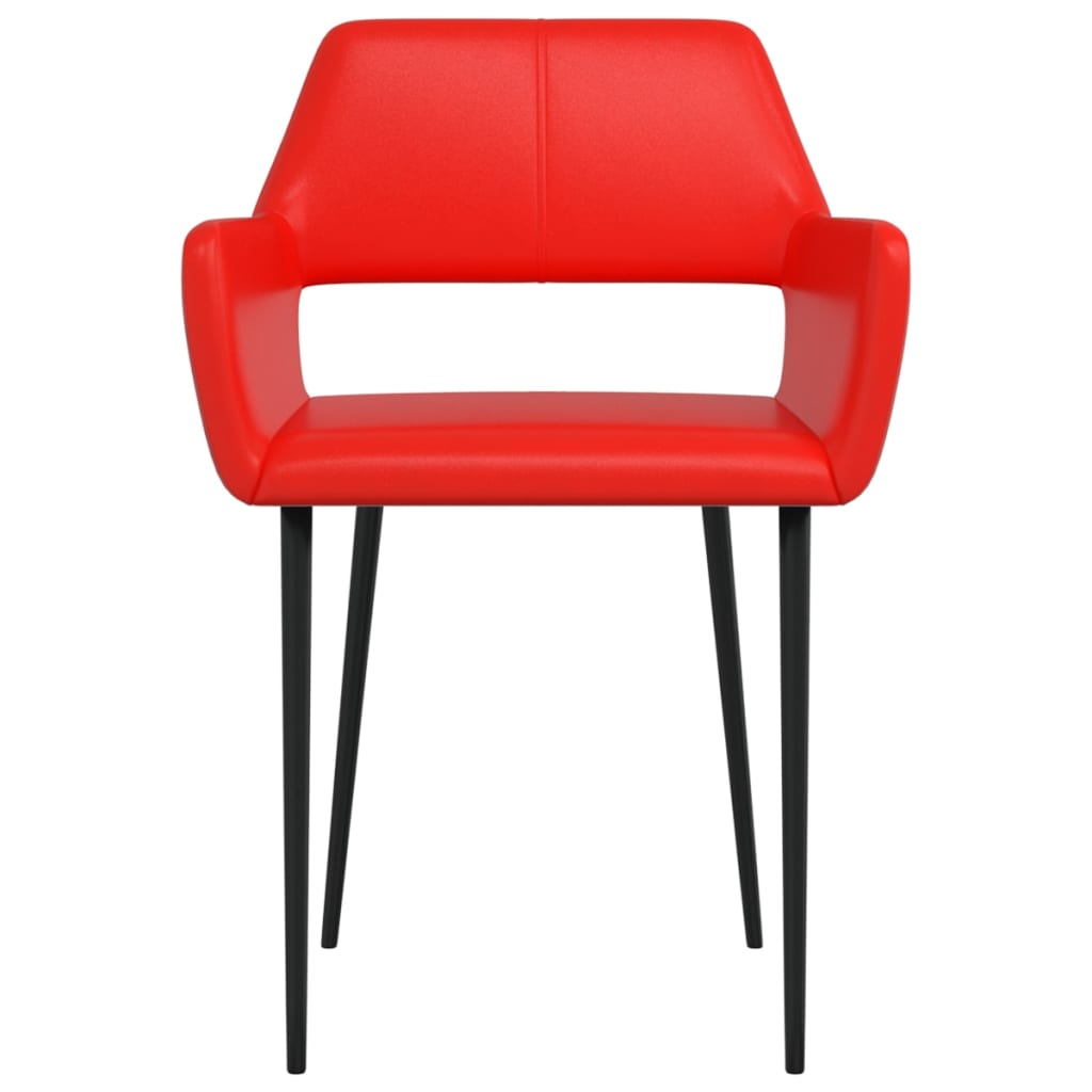 vidaXL Eetkamerstoelen 2 st kunstleer zwart