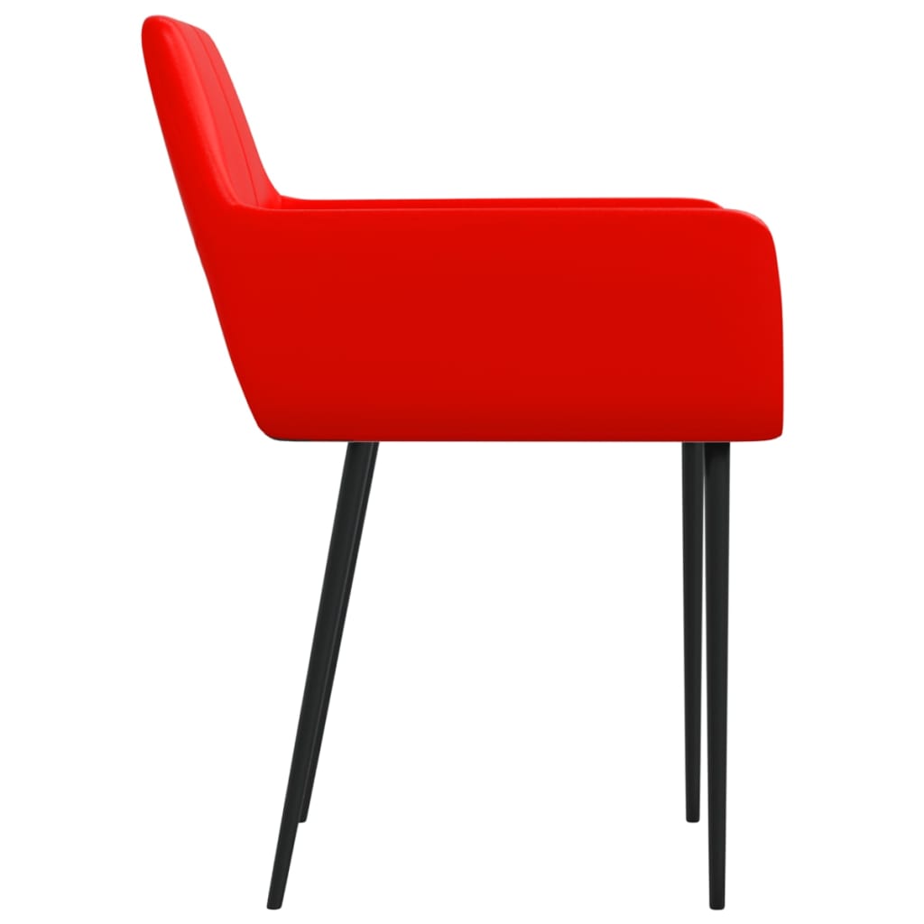 vidaXL Eetkamerstoelen 2 st kunstleer zwart