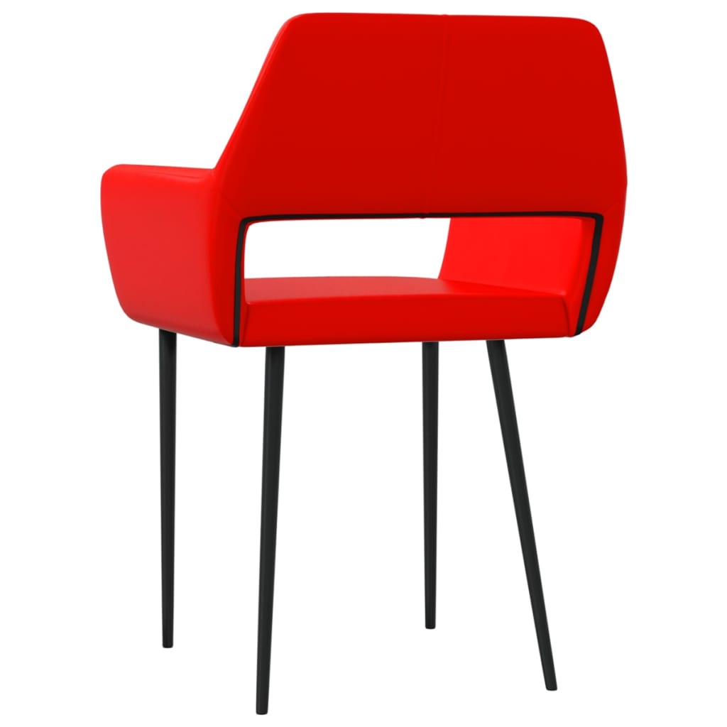 vidaXL Eetkamerstoelen 2 st kunstleer zwart