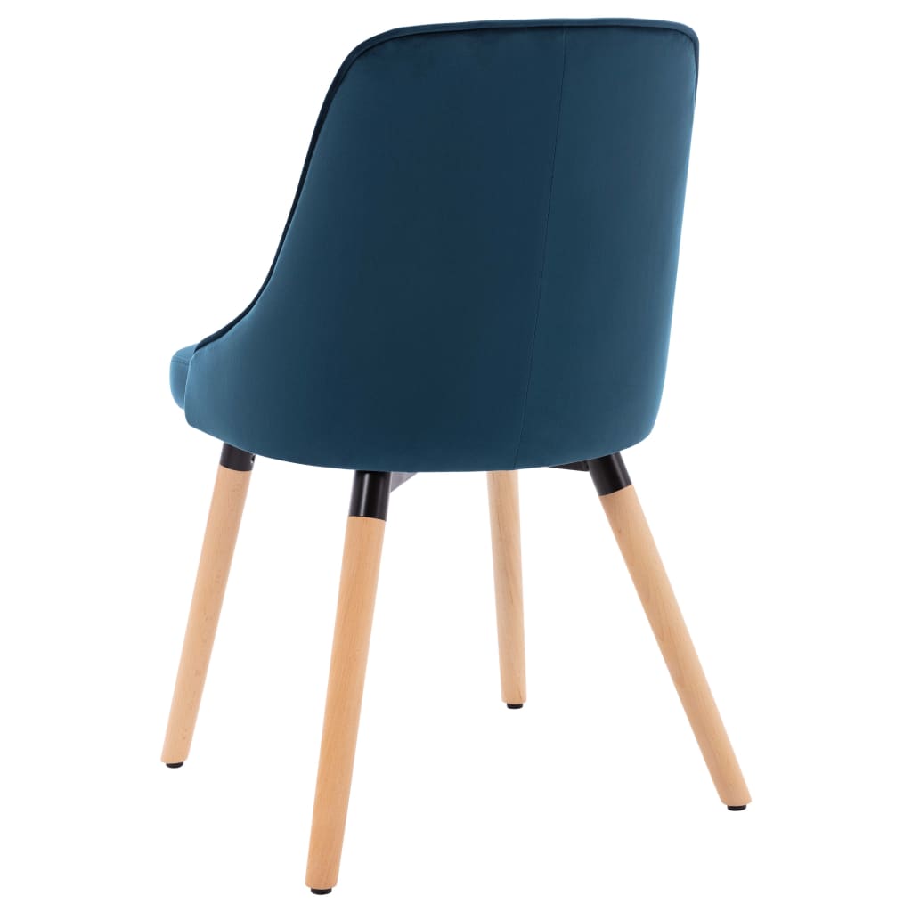vidaXL Eetkamerstoelen 2 st fluweel blauw