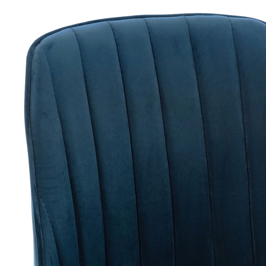 vidaXL Eetkamerstoelen 2 st fluweel blauw