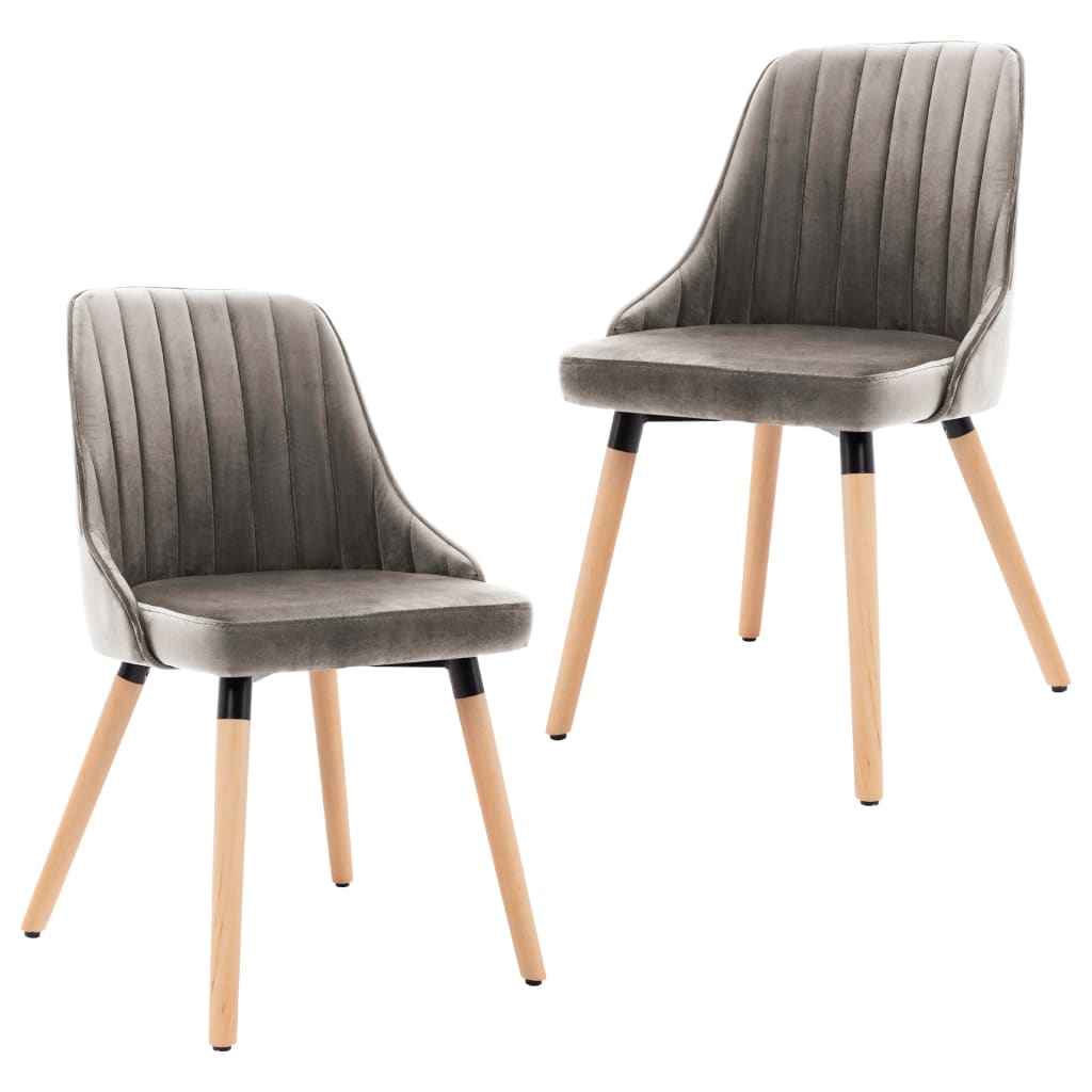 vidaXL Eetkamerstoelen 2 st fluweel blauw