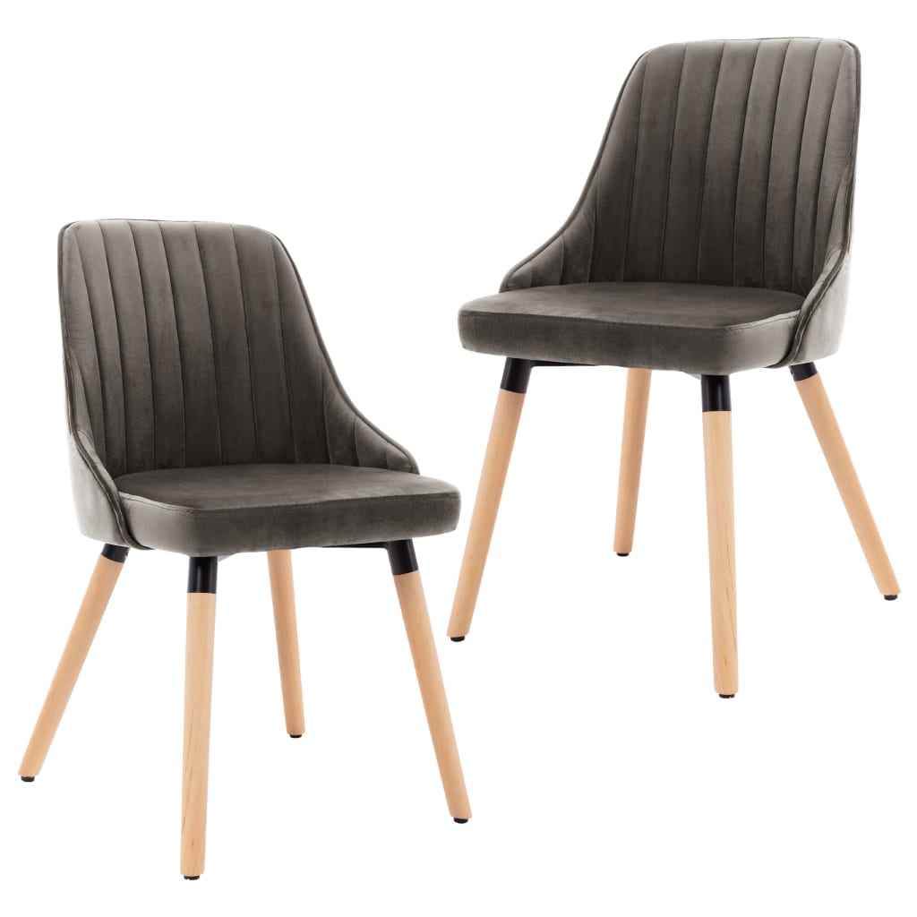 vidaXL Eetkamerstoelen 2 st fluweel blauw