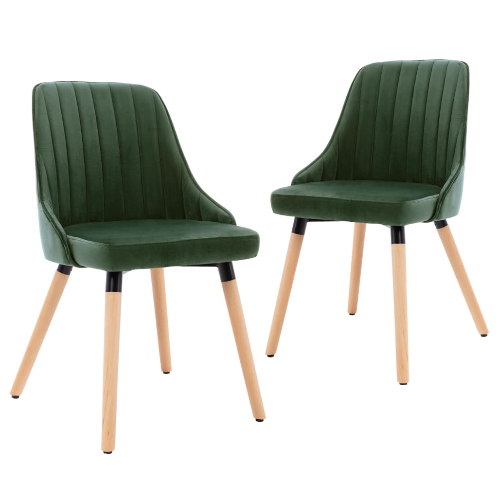 vidaXL Eetkamerstoelen 2 st fluweel blauw
