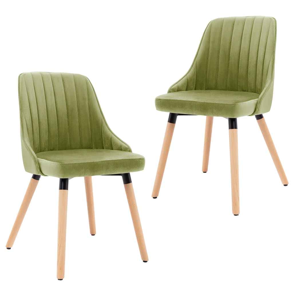 vidaXL Eetkamerstoelen 2 st fluweel blauw