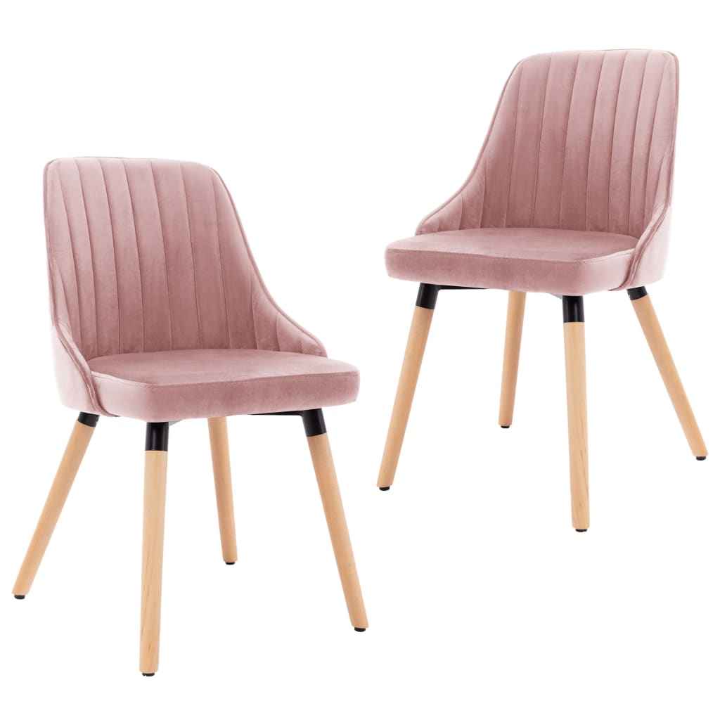 vidaXL Eetkamerstoelen 2 st fluweel blauw