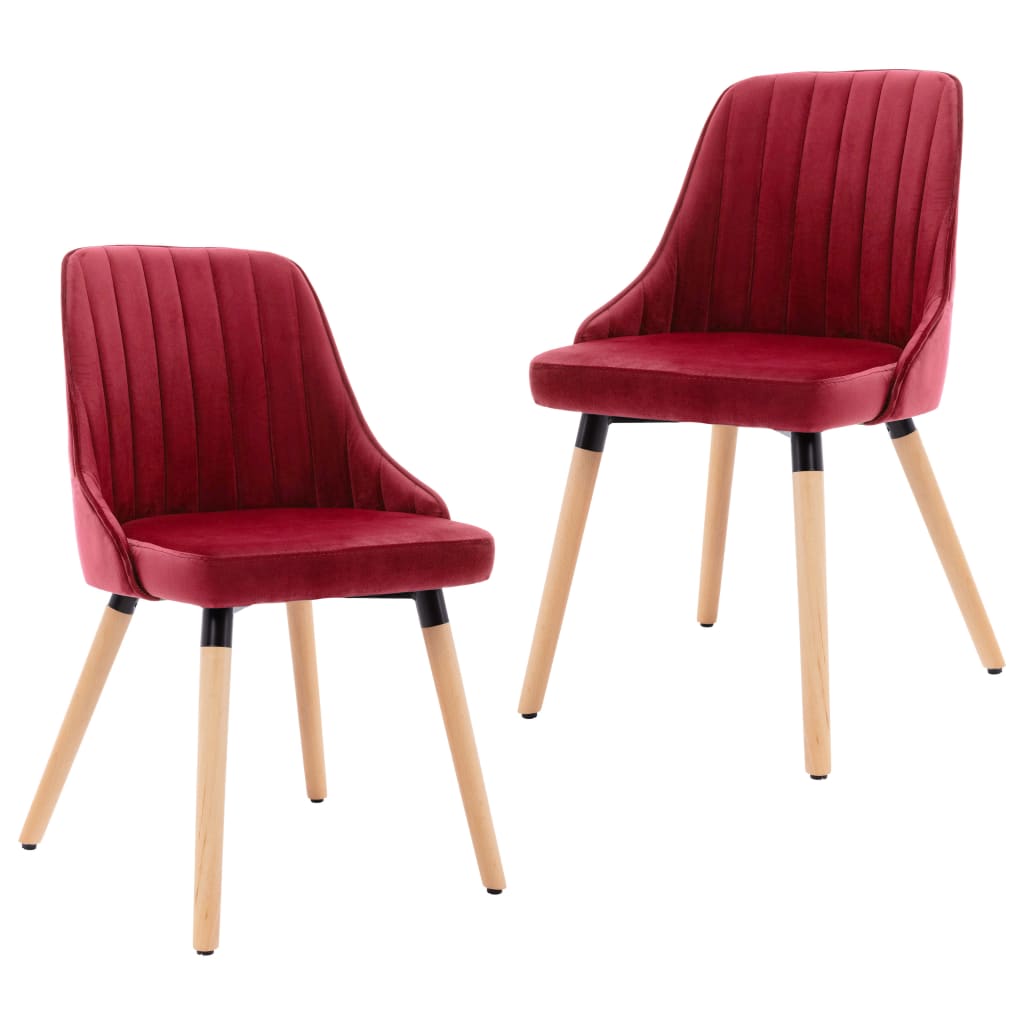 vidaXL Eetkamerstoelen 2 st fluweel blauw