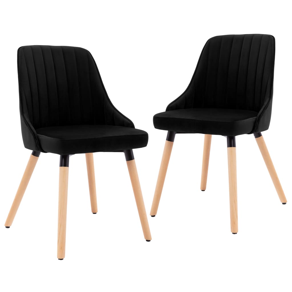 vidaXL Eetkamerstoelen 2 st fluweel blauw