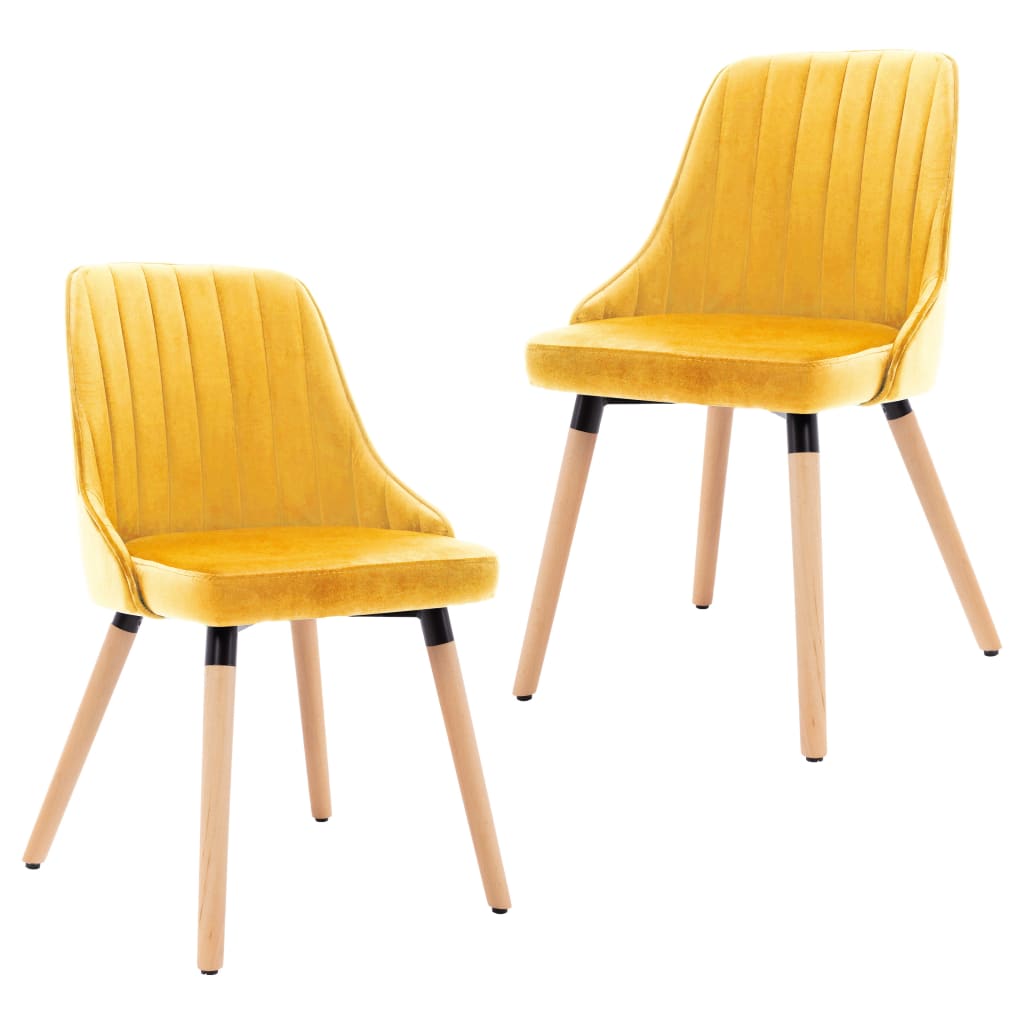 vidaXL Eetkamerstoelen 2 st fluweel blauw