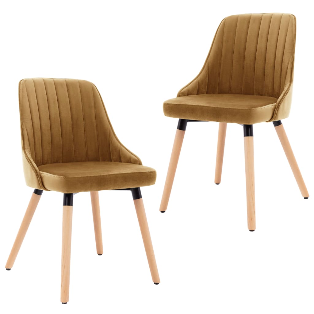 vidaXL Eetkamerstoelen 2 st fluweel blauw