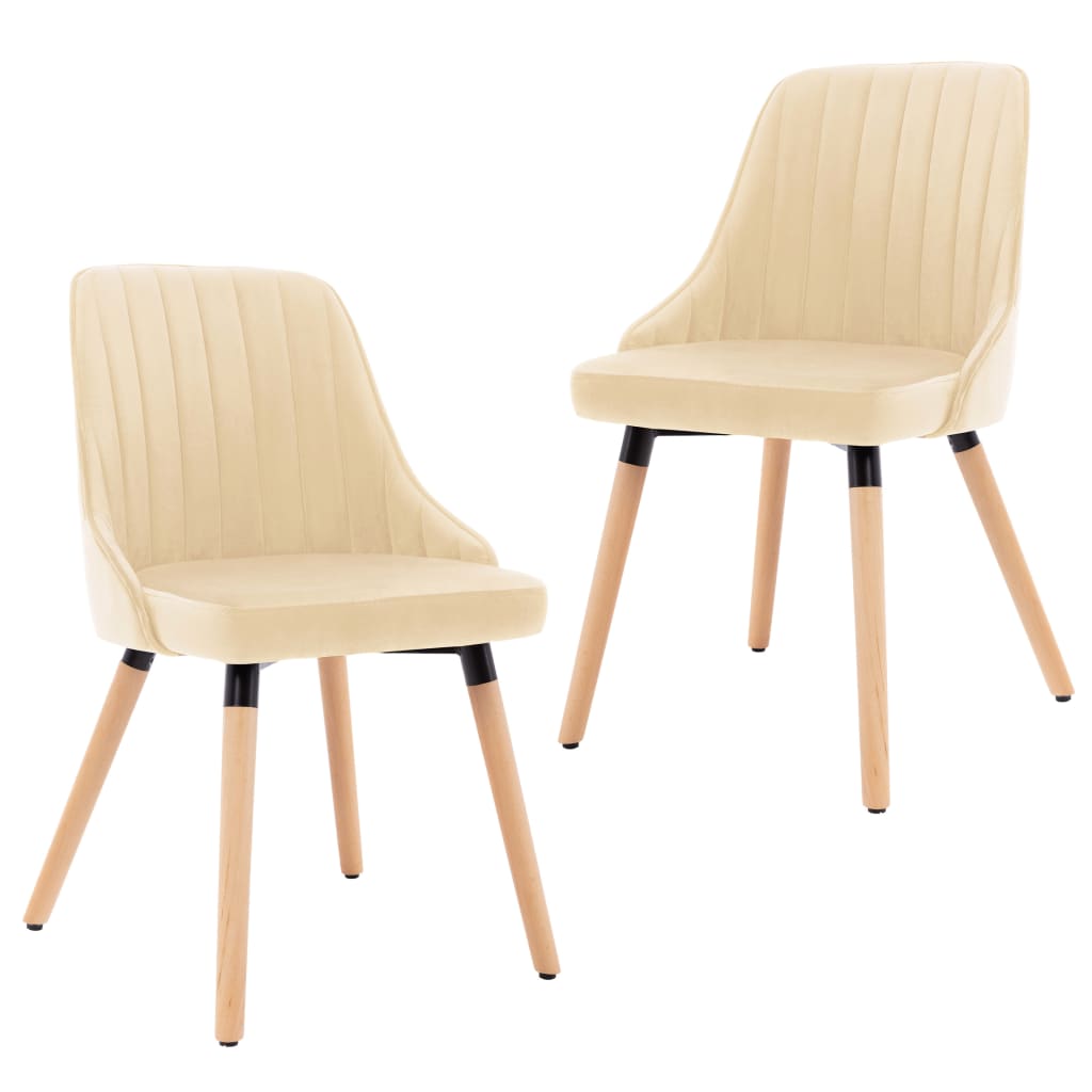 vidaXL Eetkamerstoelen 2 st fluweel blauw