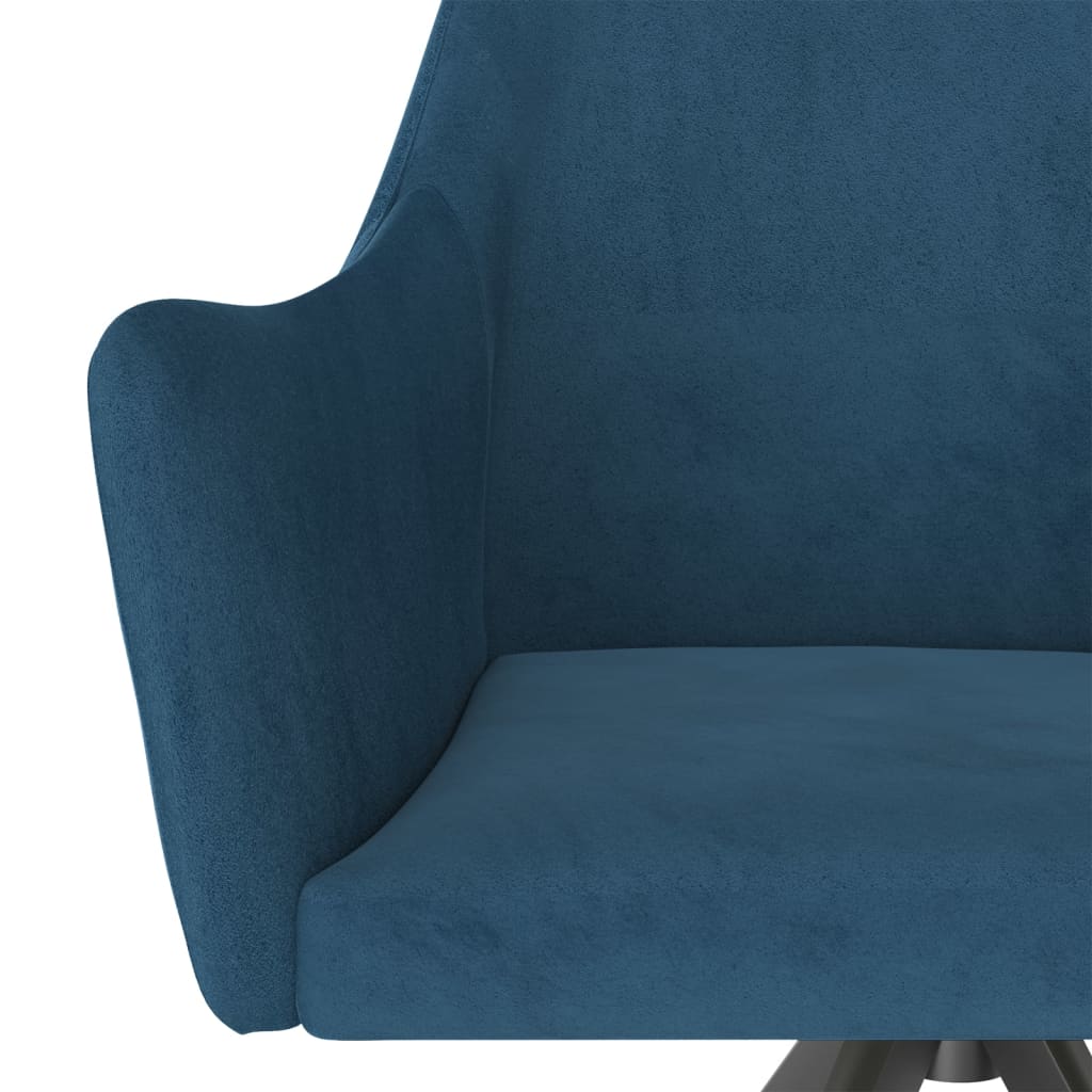 vidaXL Eetkamerstoelen 2 st fluweel blauw