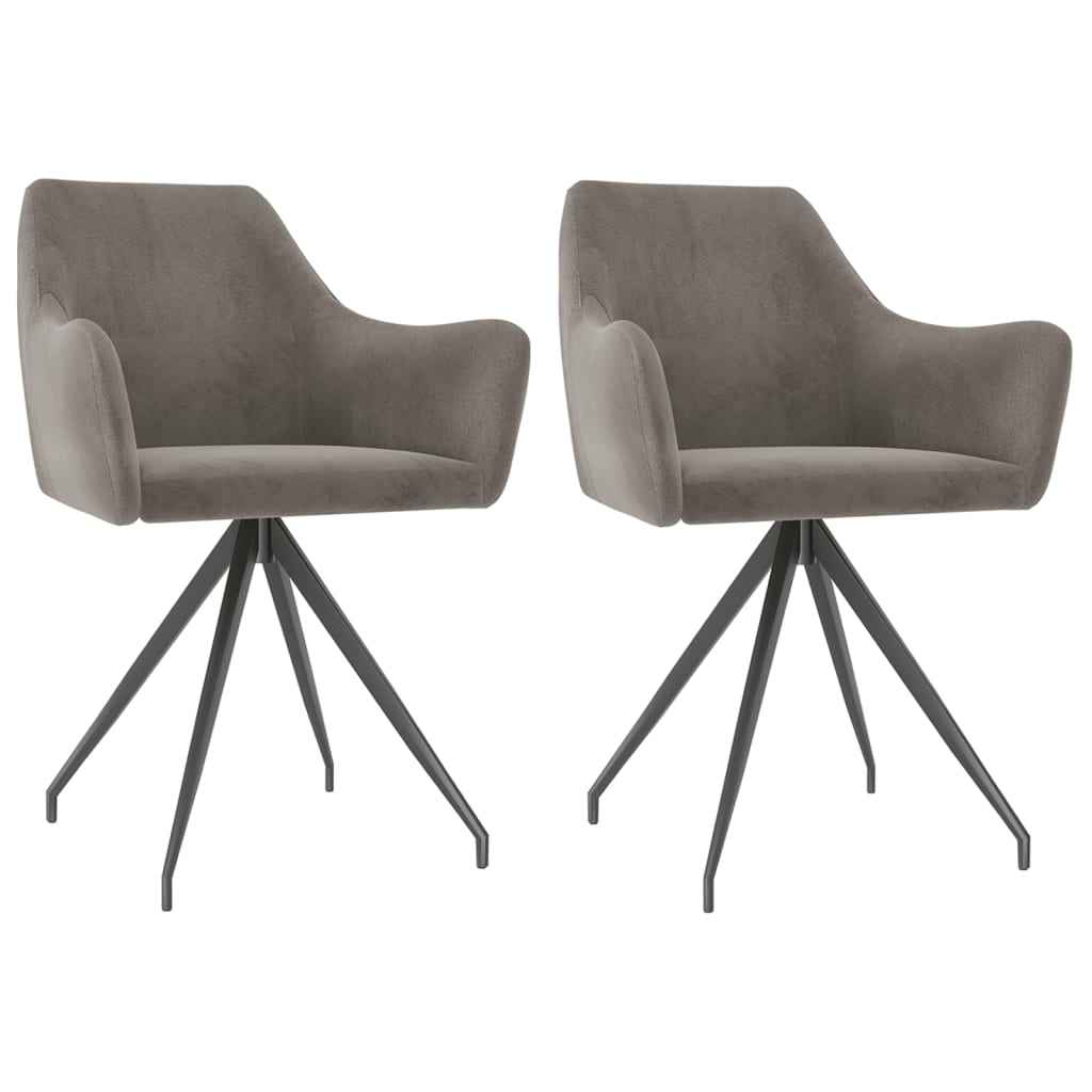 vidaXL Eetkamerstoelen 2 st fluweel blauw