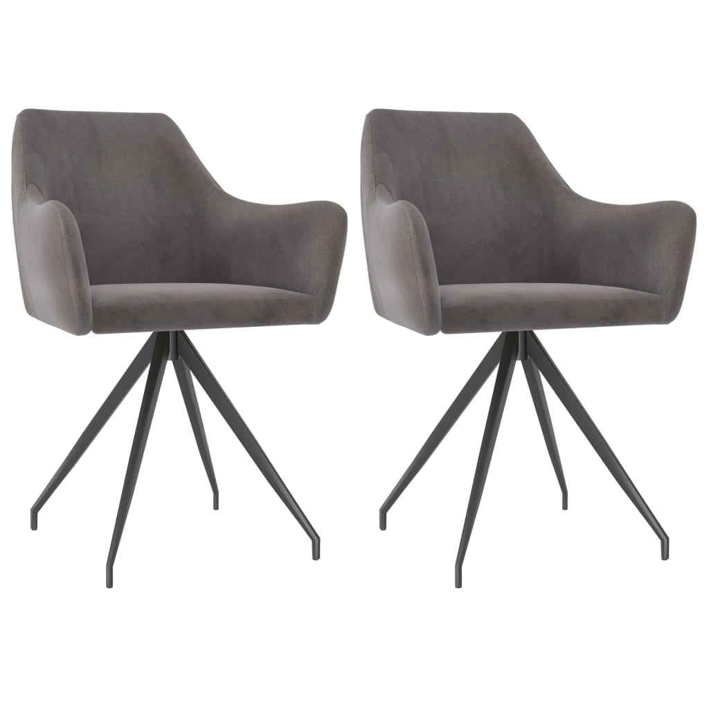 vidaXL Eetkamerstoelen 2 st fluweel blauw