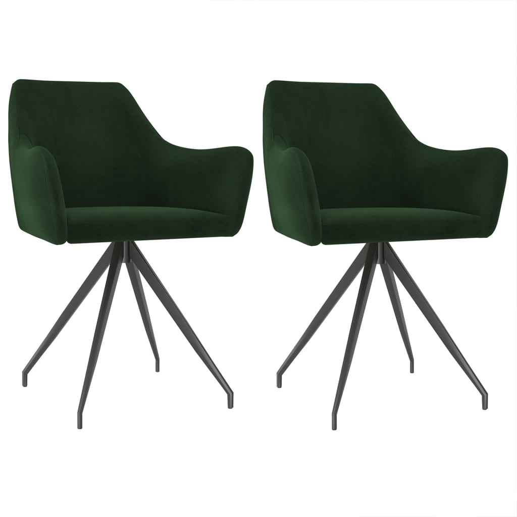 vidaXL Eetkamerstoelen 2 st fluweel blauw