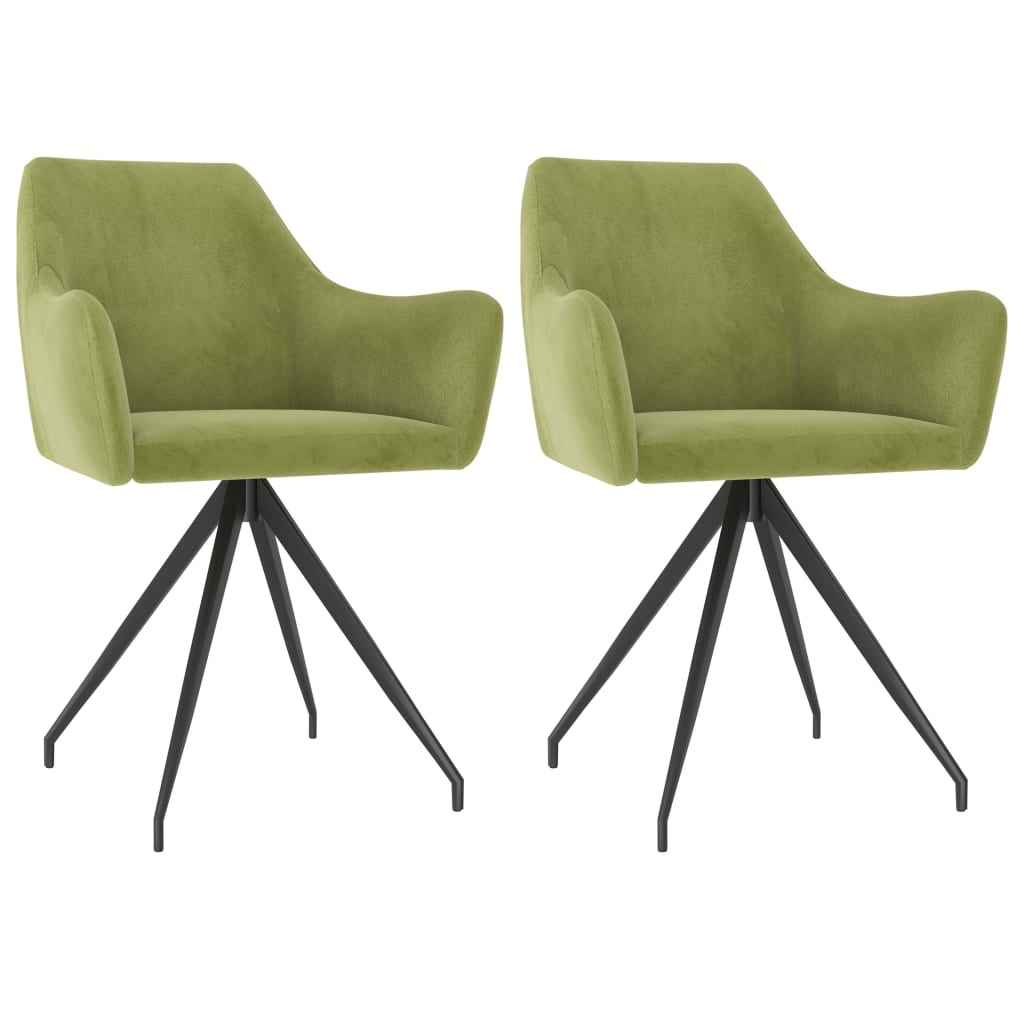 vidaXL Eetkamerstoelen 2 st fluweel blauw