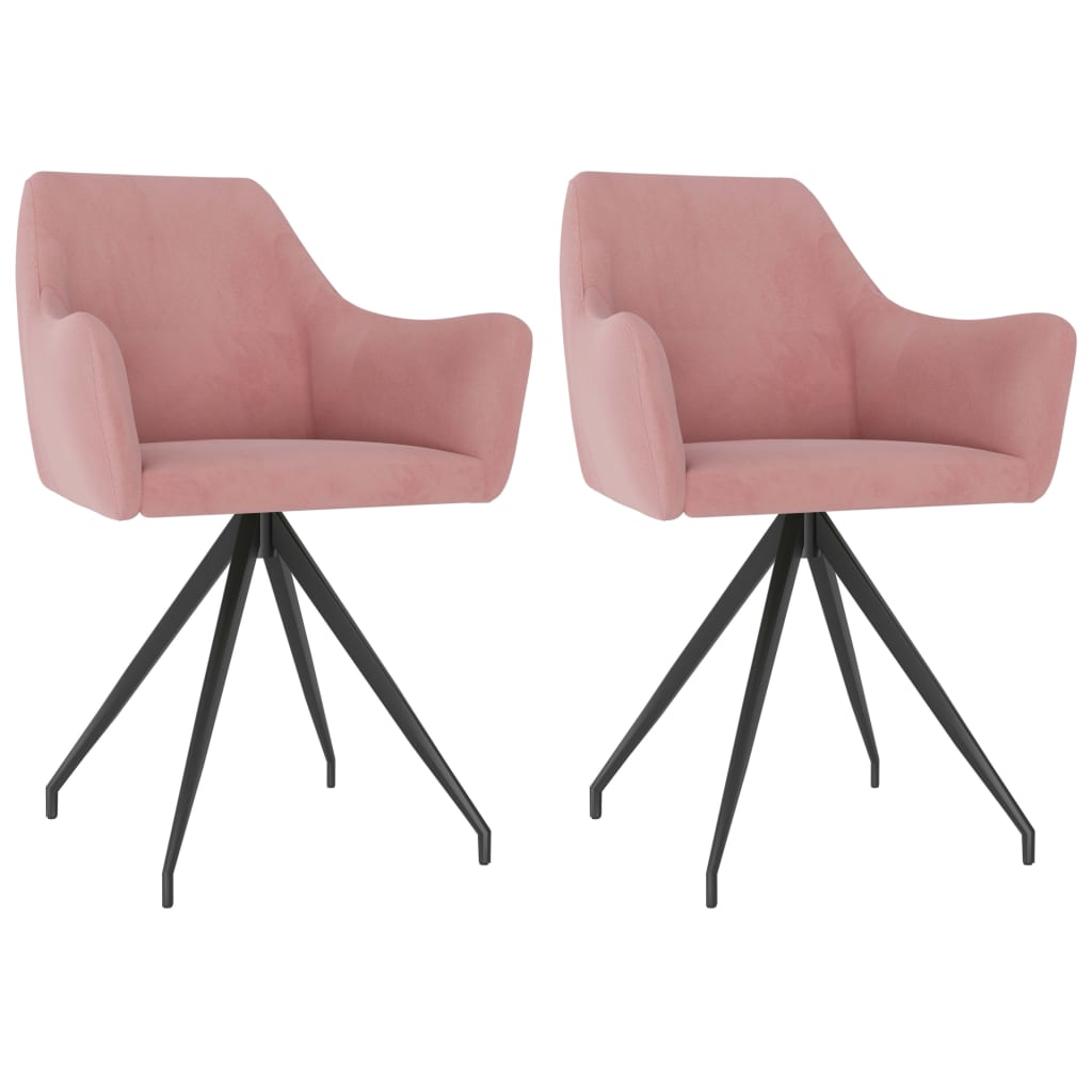 vidaXL Eetkamerstoelen 2 st fluweel blauw