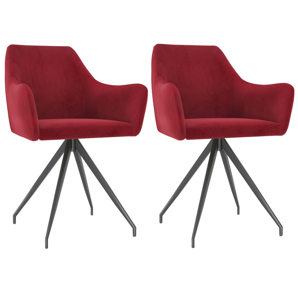 vidaXL Eetkamerstoelen 2 st fluweel blauw