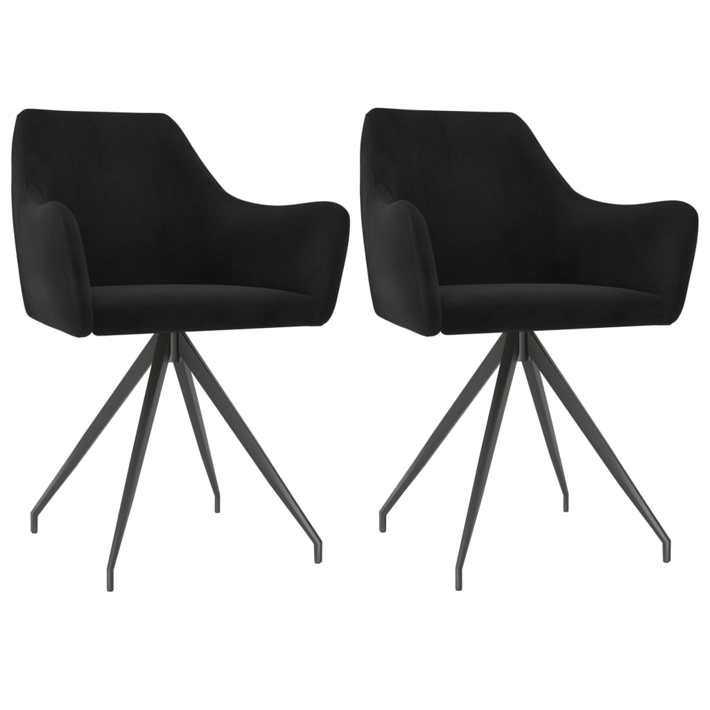 vidaXL Eetkamerstoelen 2 st fluweel blauw