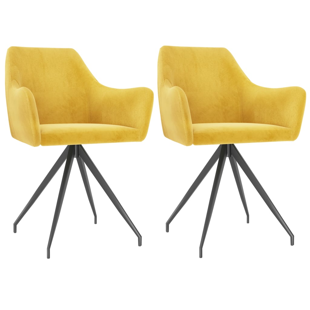 vidaXL Eetkamerstoelen 2 st fluweel blauw