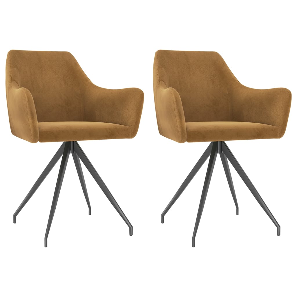 vidaXL Eetkamerstoelen 2 st fluweel blauw