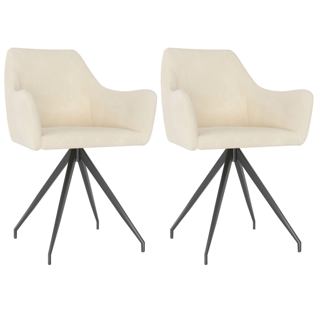 vidaXL Eetkamerstoelen 2 st fluweel blauw