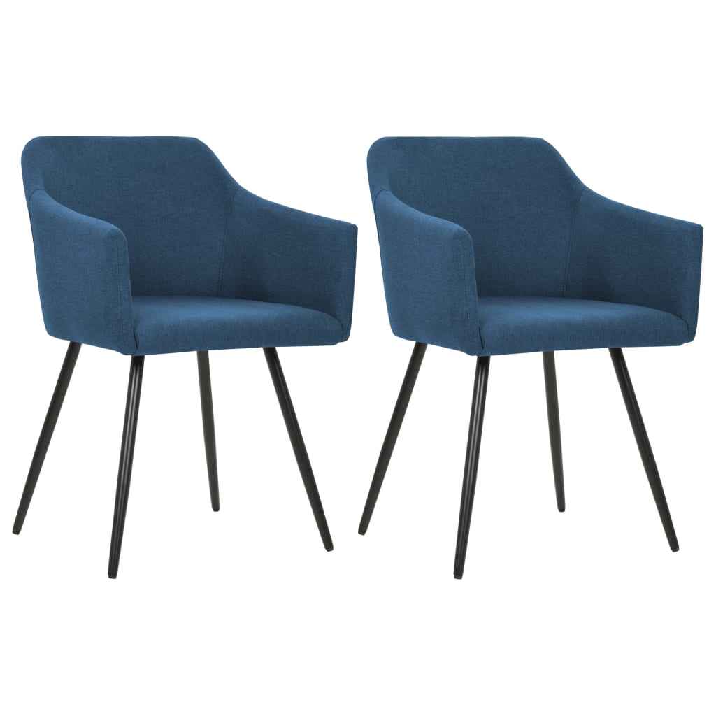 vidaXL Eetkamerstoelen 2 st stof lichtgrijs