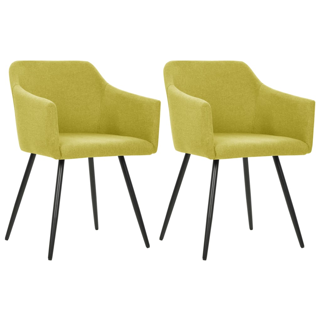 vidaXL Eetkamerstoelen 2 st stof lichtgrijs