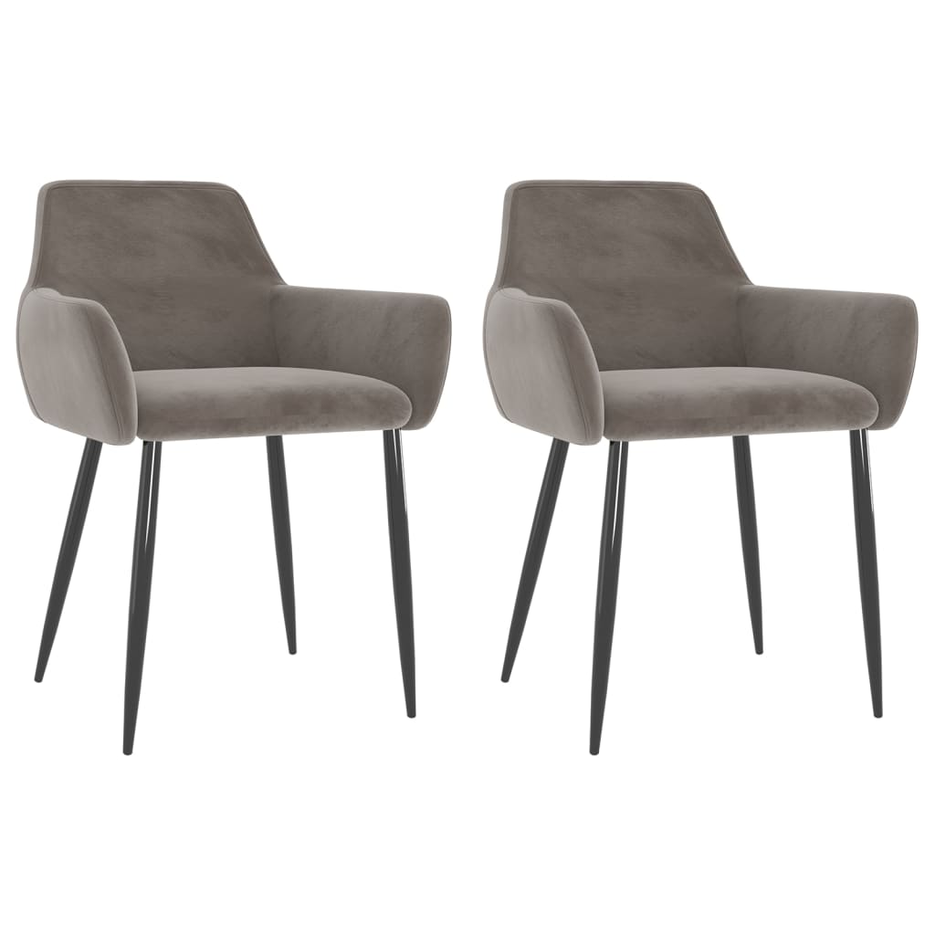 vidaXL Eetkamerstoelen 2 st fluweel blauw