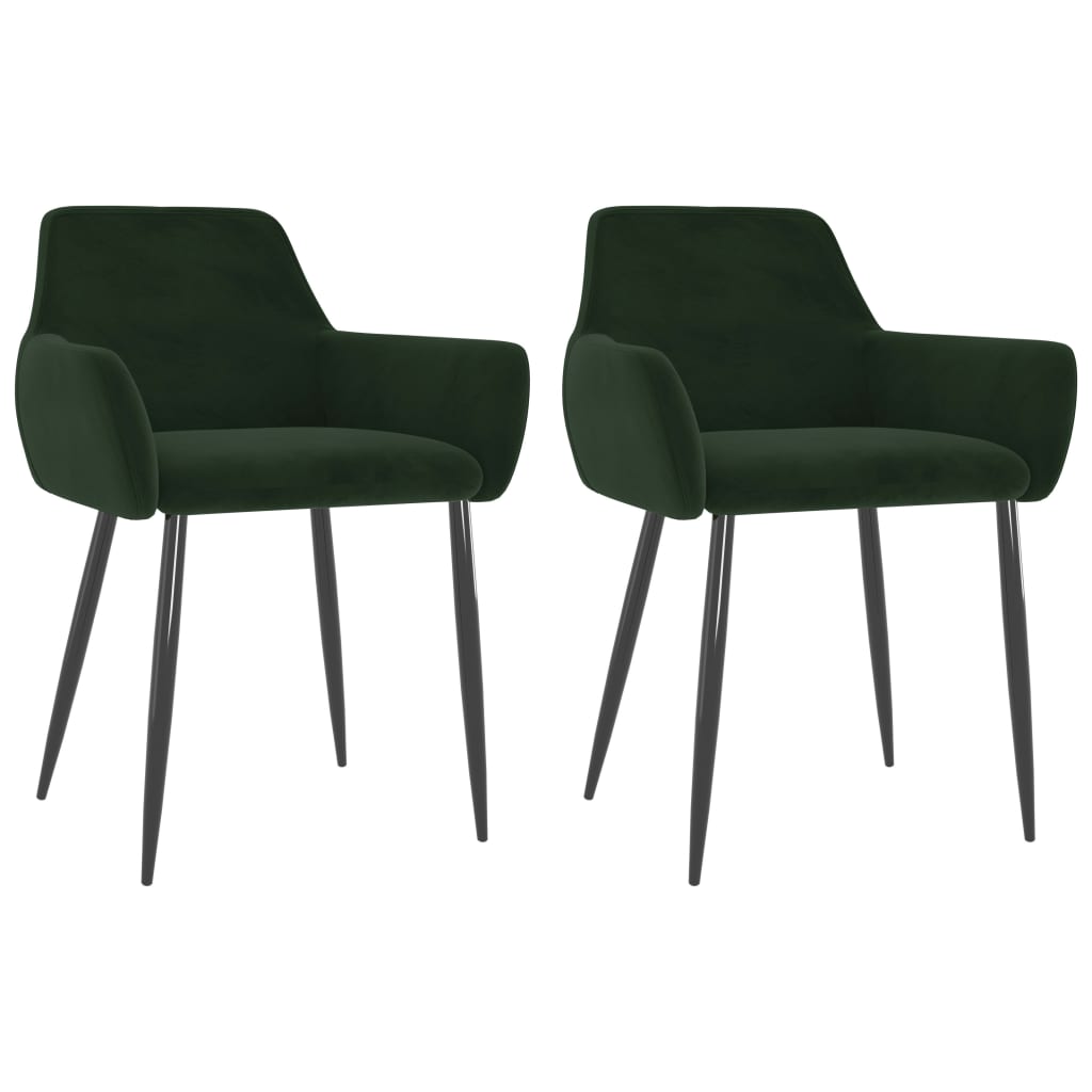vidaXL Eetkamerstoelen 2 st fluweel blauw