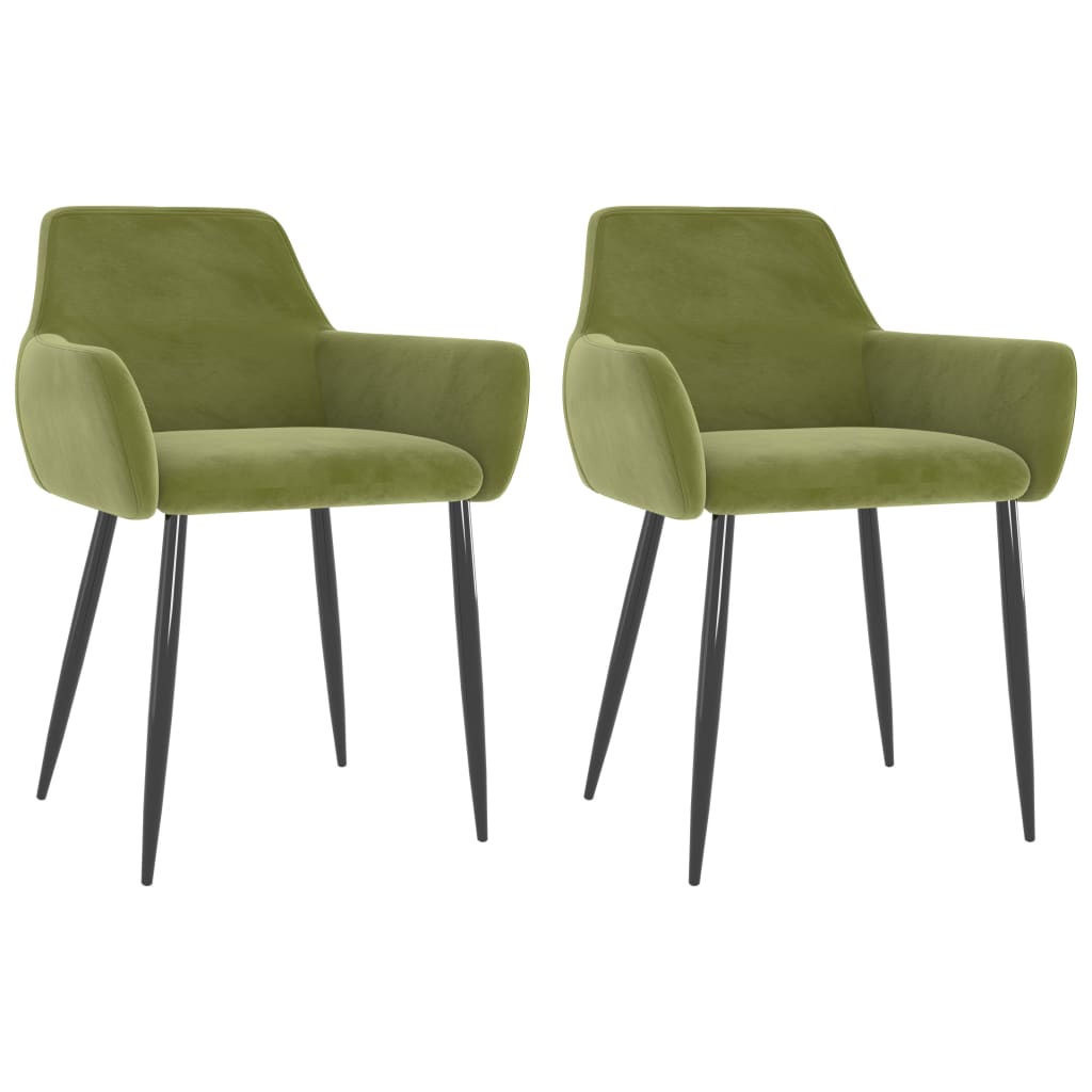 vidaXL Eetkamerstoelen 2 st fluweel blauw