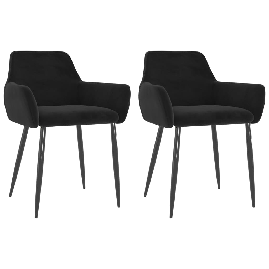 vidaXL Eetkamerstoelen 2 st fluweel blauw