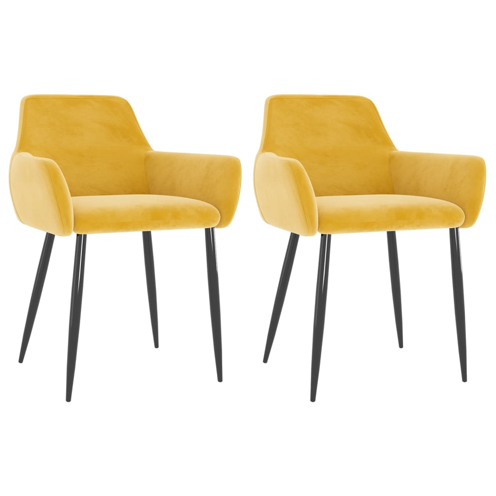 vidaXL Eetkamerstoelen 2 st fluweel blauw