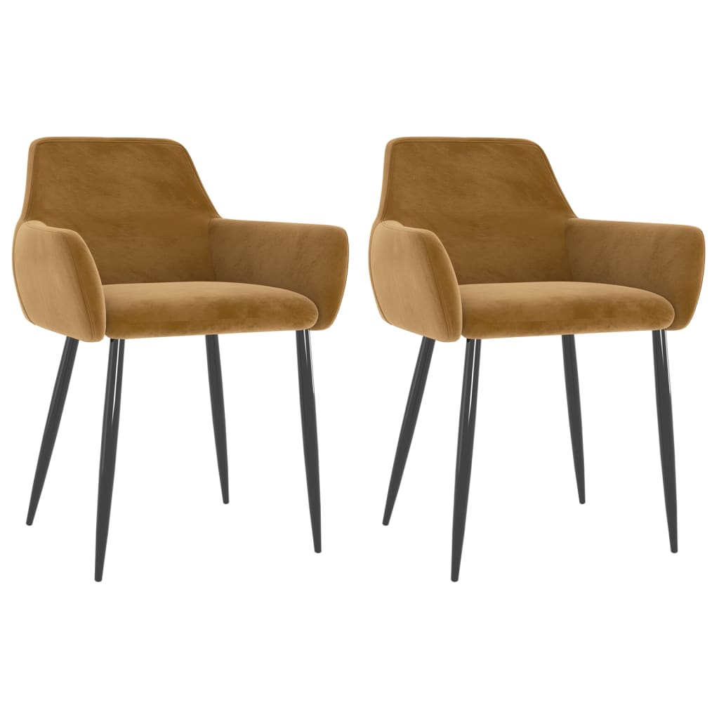 vidaXL Eetkamerstoelen 2 st fluweel blauw