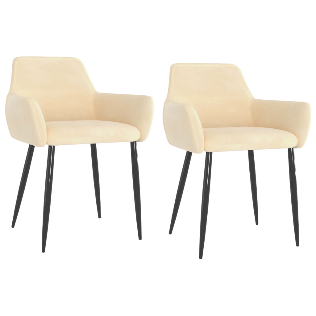 vidaXL Eetkamerstoelen 2 st fluweel blauw